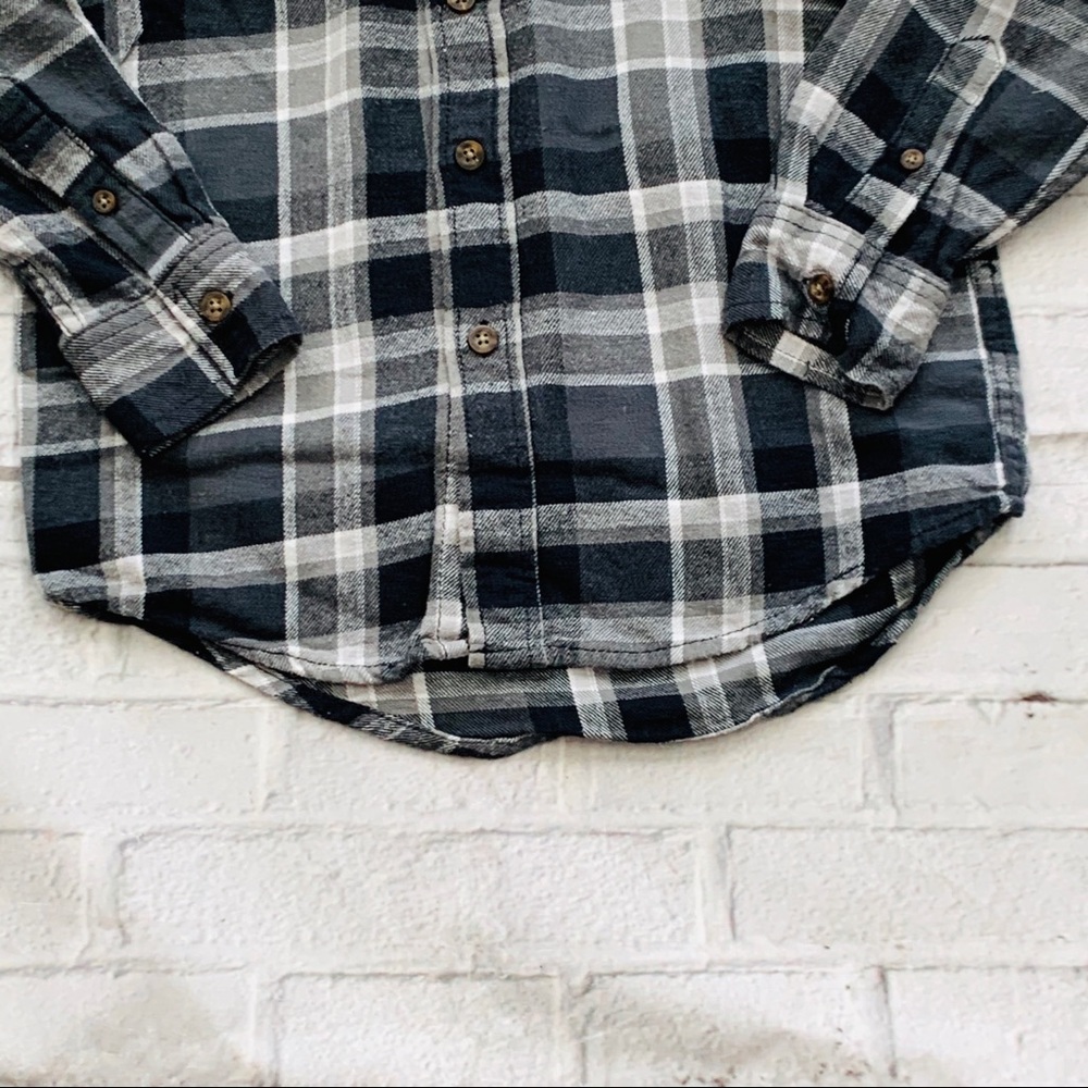 Faded Glory Boys Flannel Shirt Size 6/7 - Picture 3 of 8